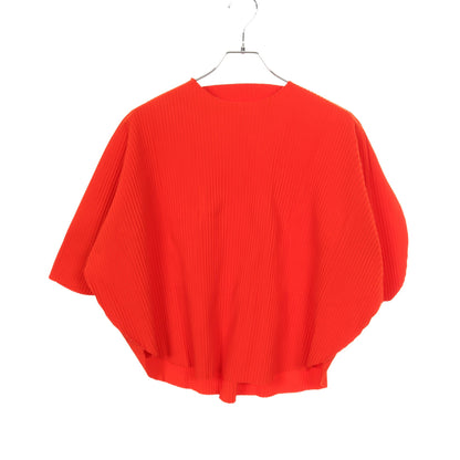 DOT PLEATS プリーツ トップス 半袖 レッド ミーイッセイミヤケ トップス me ISSEY MIYAKE