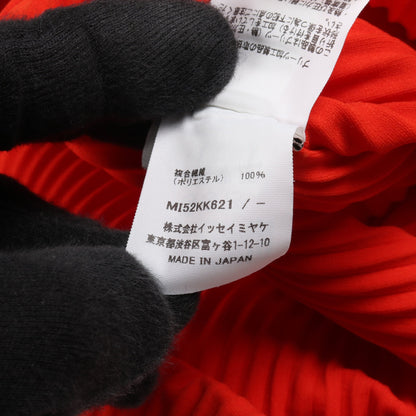 DOT PLEATS プリーツ トップス 半袖 レッド ミーイッセイミヤケ トップス me ISSEY MIYAKE