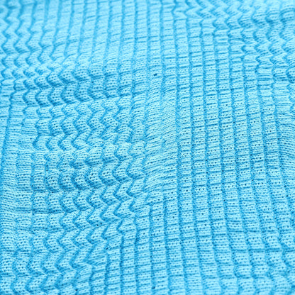 WAVE KNIT STRETCH PLEATS カットソー ライトブルー ミーイッセイミヤケ トップス me ISSEY MIYAKE