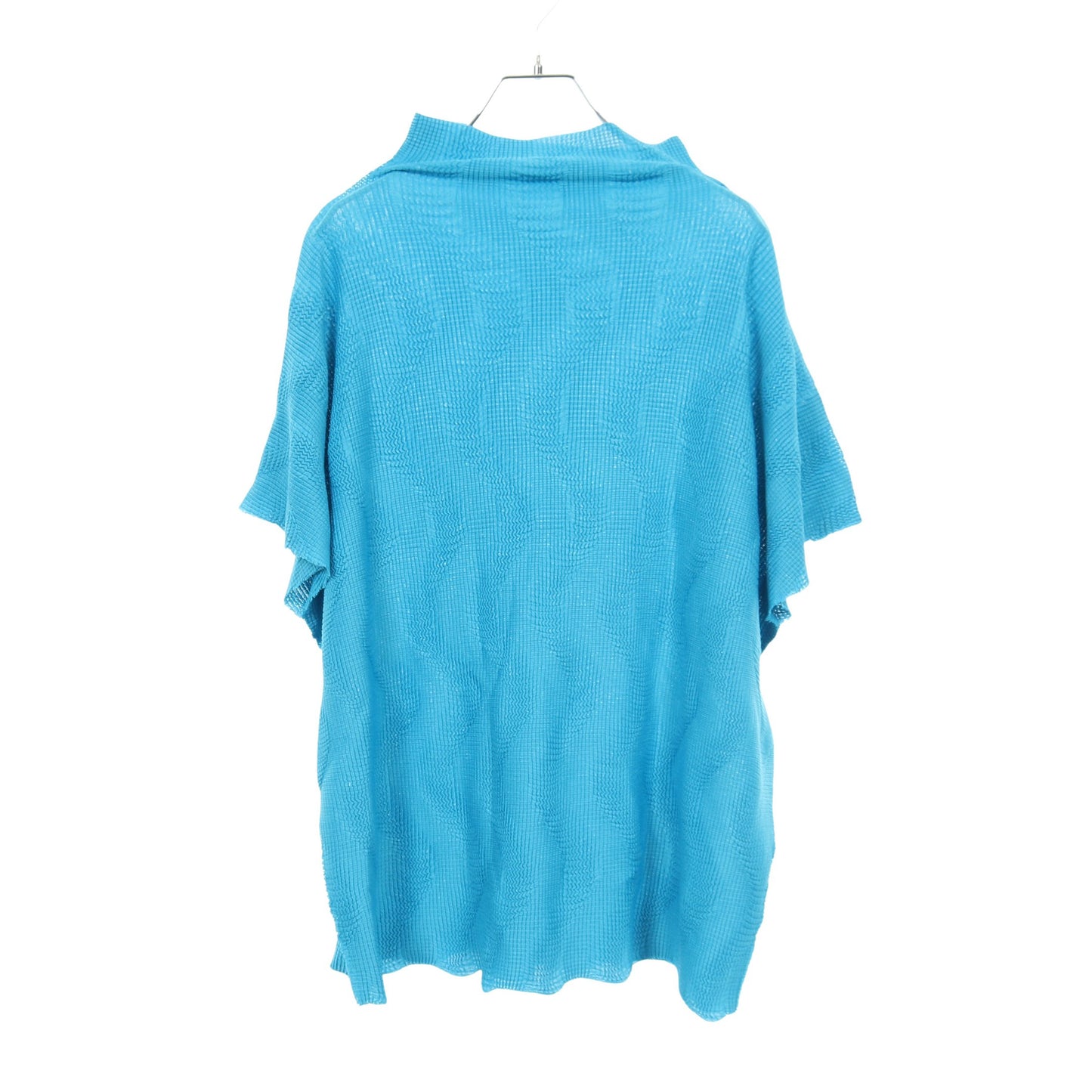 WAVE KNIT STRETCH PLEATS カットソー ライトブルー ミーイッセイミヤケ トップス me ISSEY MIYAKE