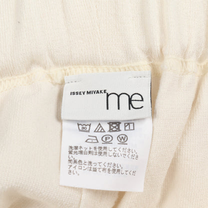 ワイドパンツ コットン ホワイト ミーイッセイミヤケ ボトムス me ISSEY MIYAKE