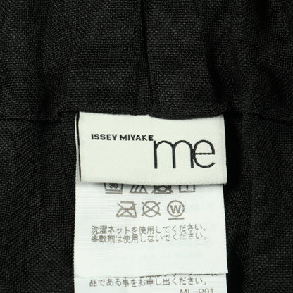 ベルテッドプリーツ パンツ ブラック ミーイッセイミヤケ ボトムス me ISSEY MIYAKE