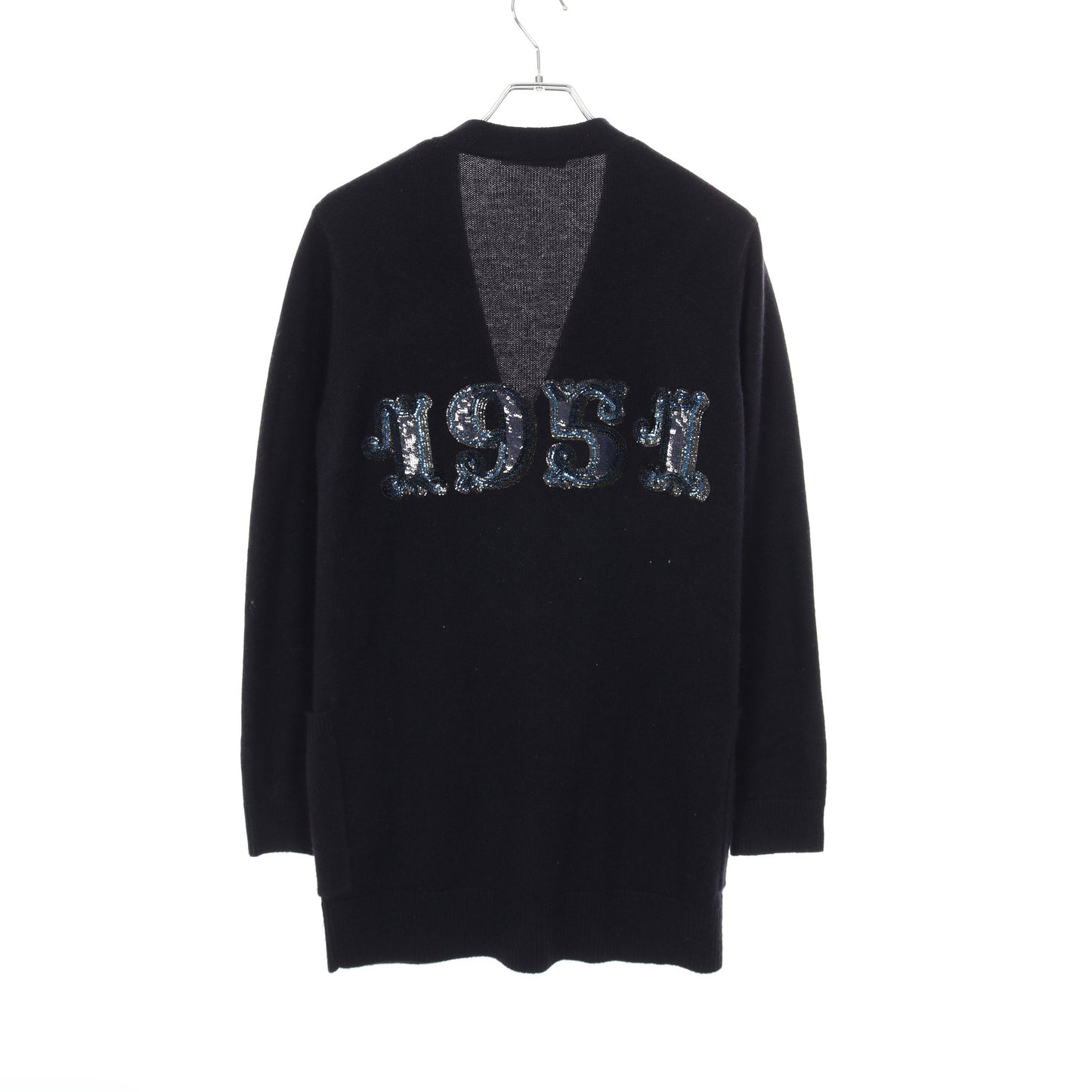 VILLAR カーディガン スパンコール ウール カシミヤ ネイビー マックスマーラ トップス Max Mara