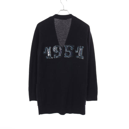 VILLAR カーディガン スパンコール ウール カシミヤ ネイビー マックスマーラ トップス Max Mara