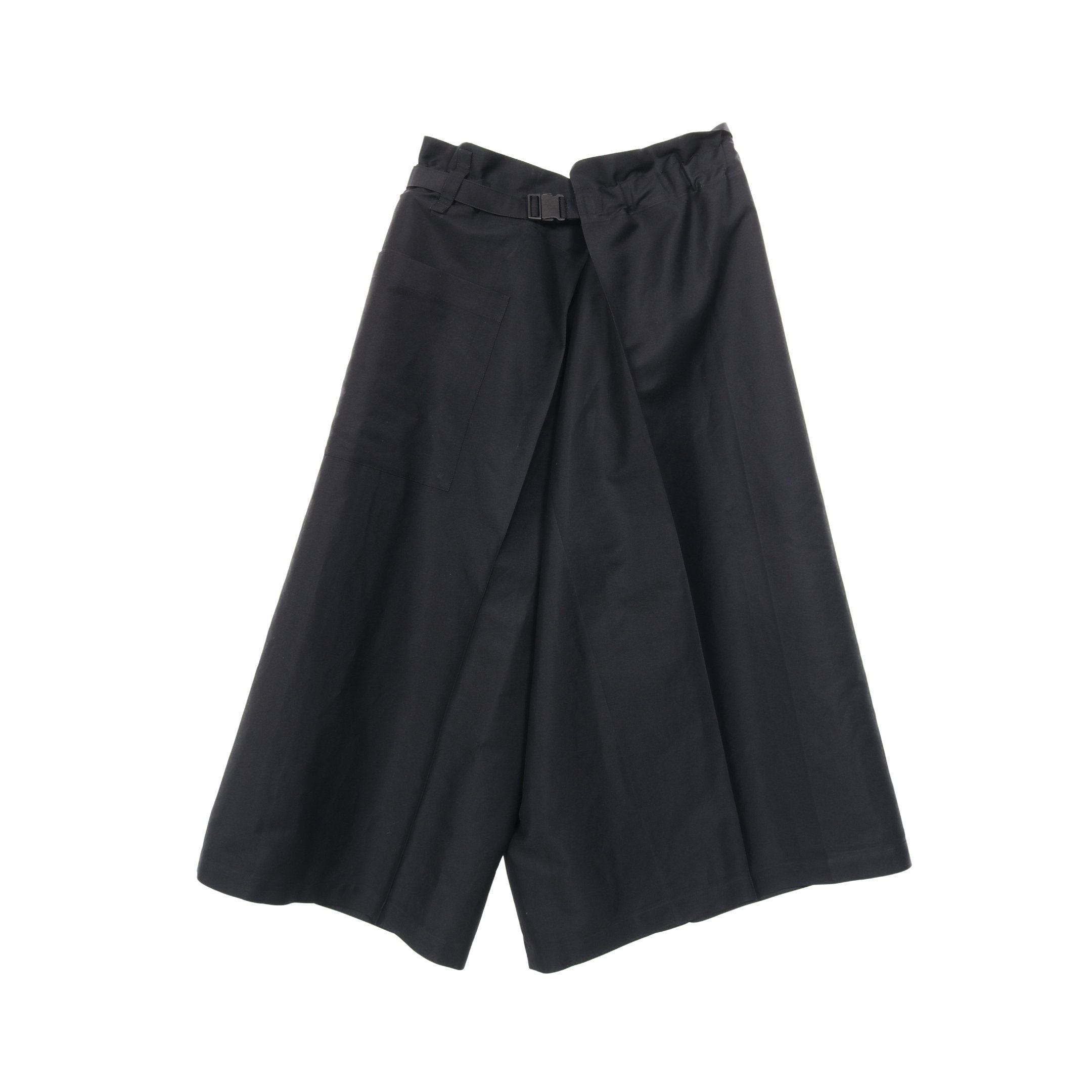 FLAT BOTTOM ワイドパンツ ブラック ベルト付き ミーイッセイミヤケ