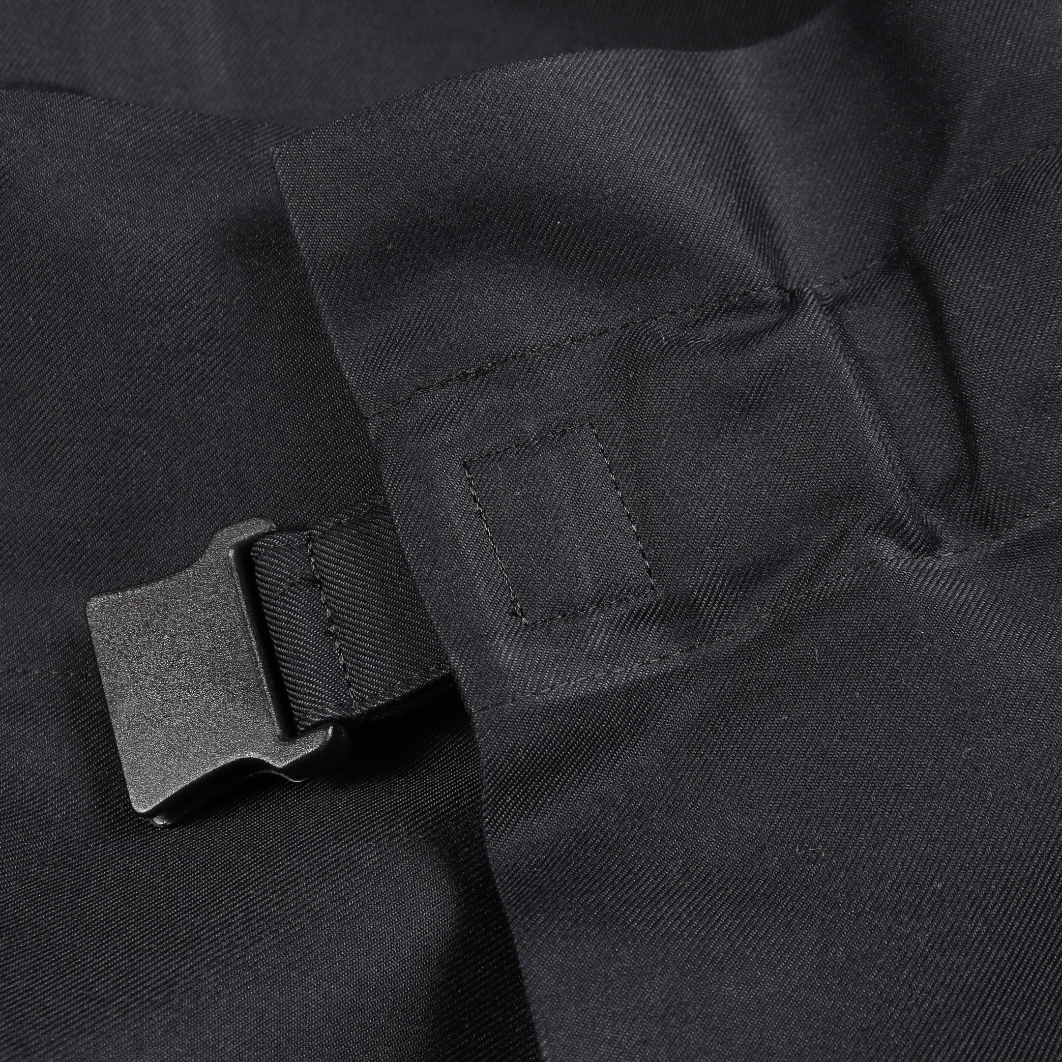 FLAT BOTTOM ワイドパンツ ブラック ベルト付き ミーイッセイミヤケ