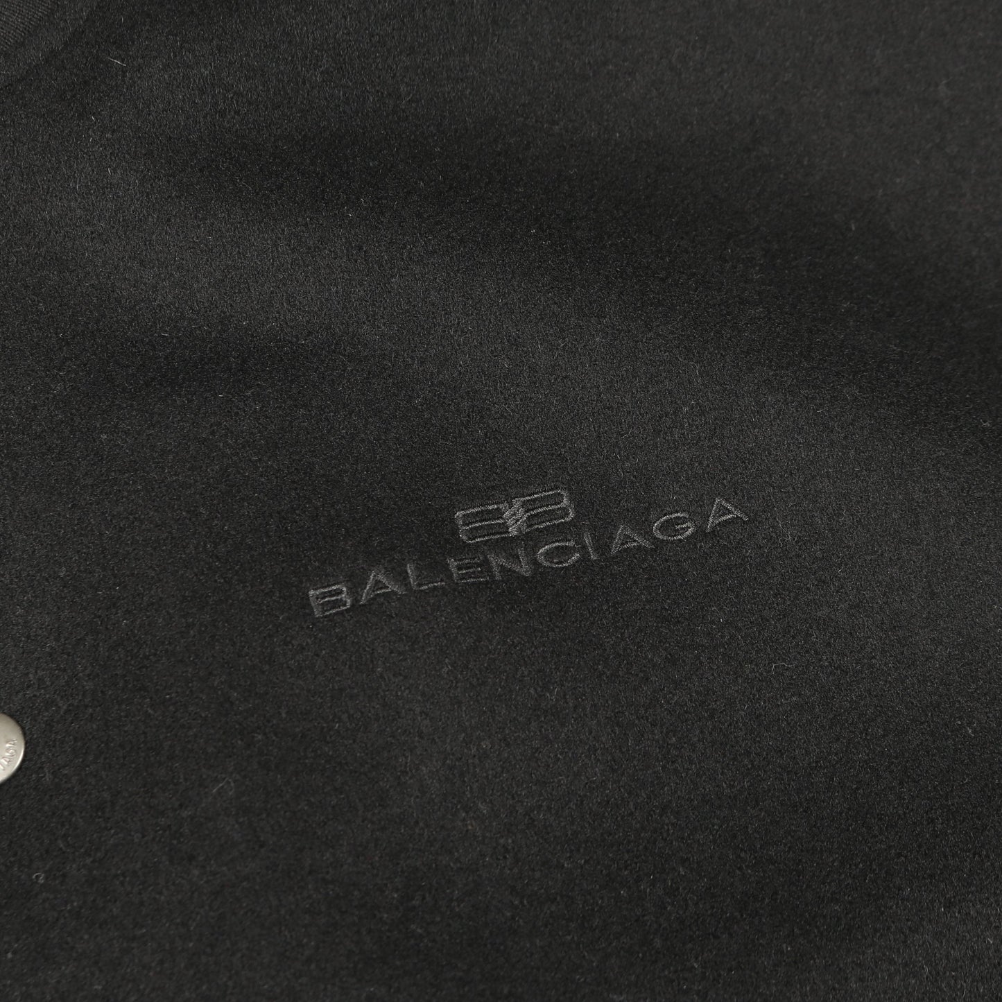 ロゴ刺繡 ボンバージャケット ウール ブラック バレンシアガ アウター BALENCIAGA