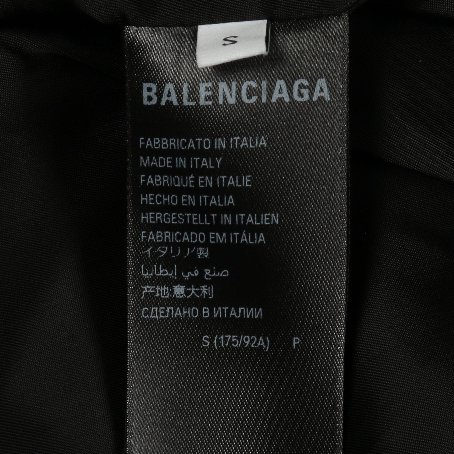 ロゴ刺繡 ボンバージャケット ウール ブラック バレンシアガ アウター BALENCIAGA