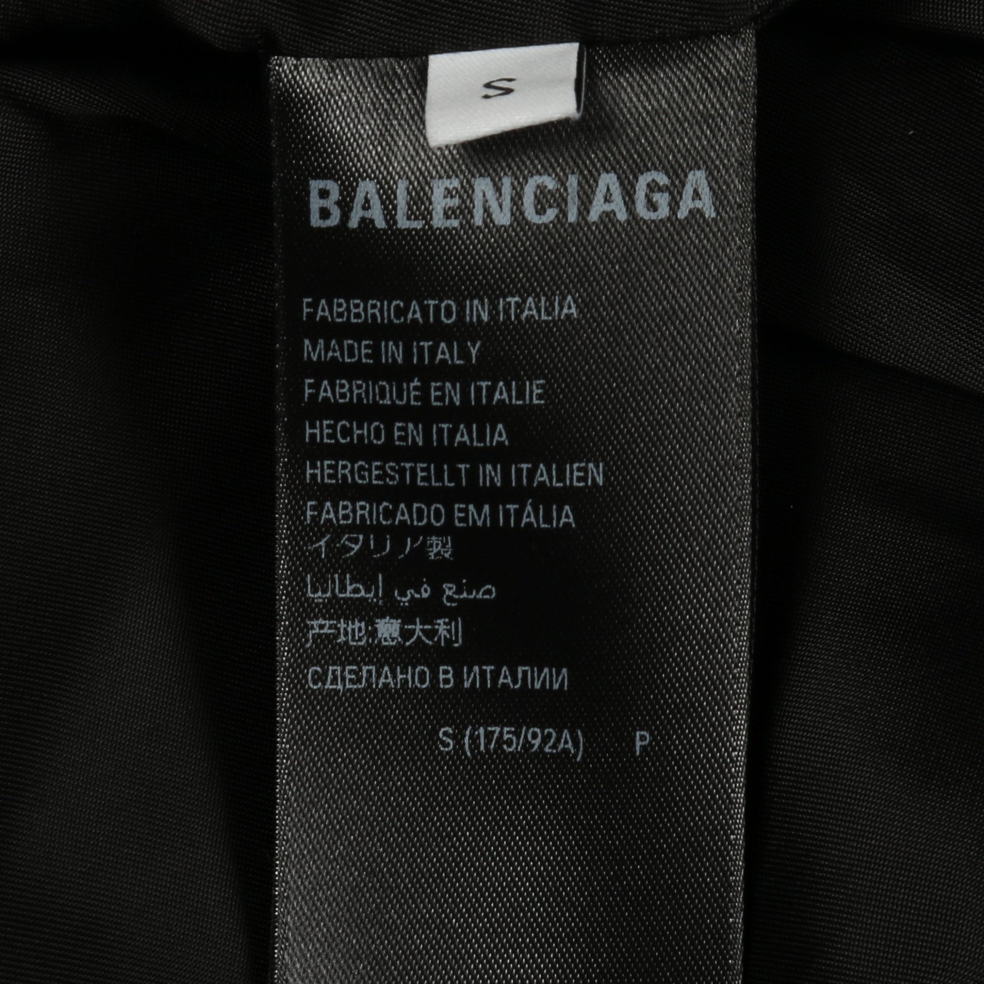 ロゴ刺繡 ボンバージャケット ウール ブラック バレンシアガ アウター BALENCIAGA