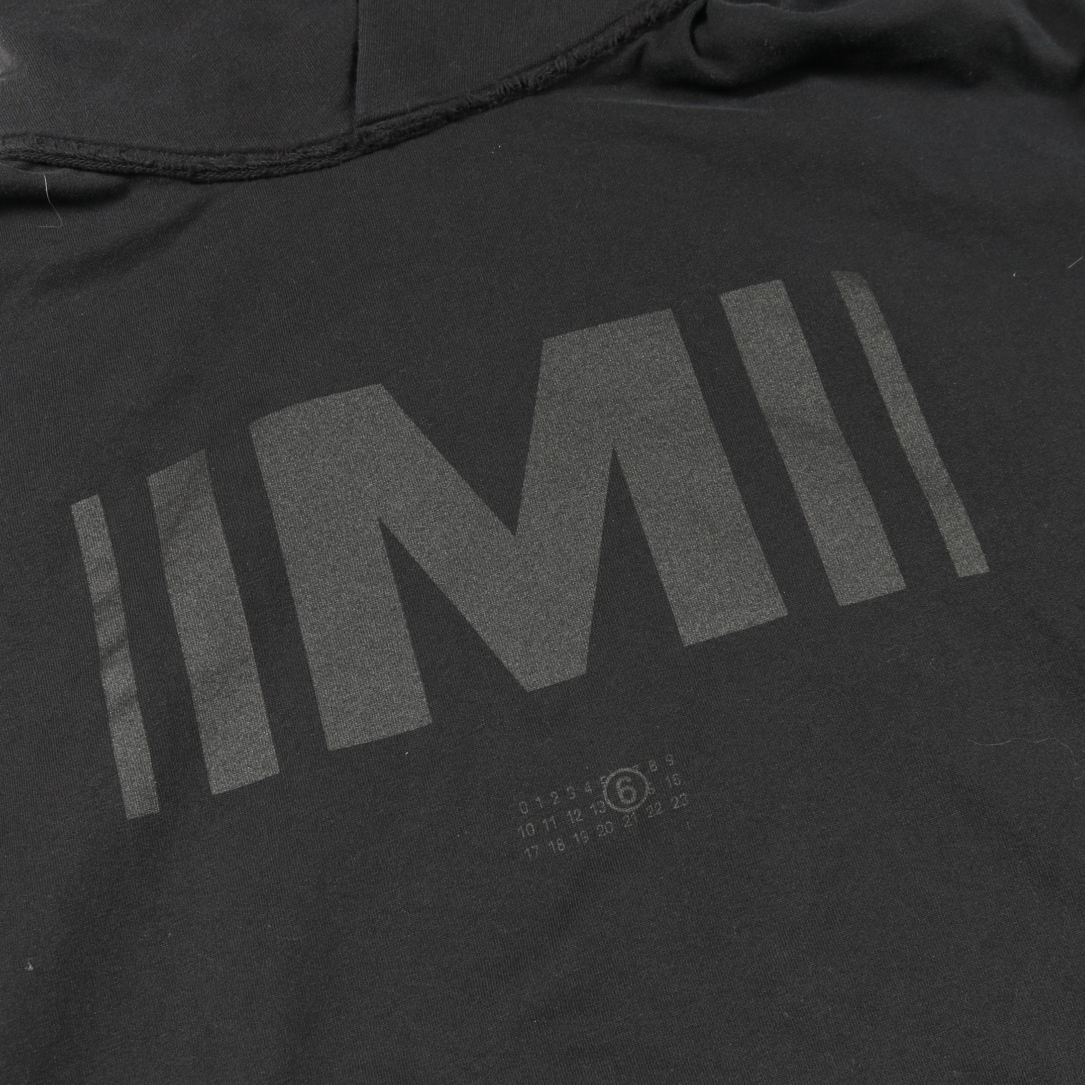 プルオーバーパーカー ロゴ コットン ブラック ヴィンテージ加工 切替