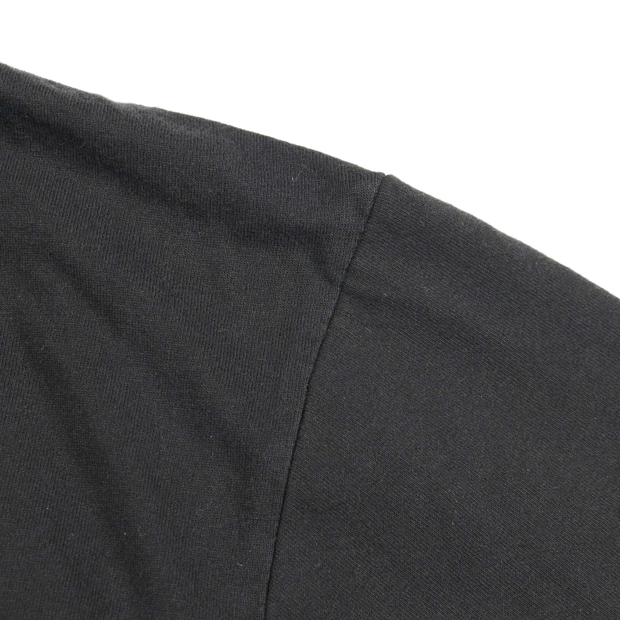 プルオーバーパーカー ロゴ コットン ブラック ヴィンテージ加工 切替