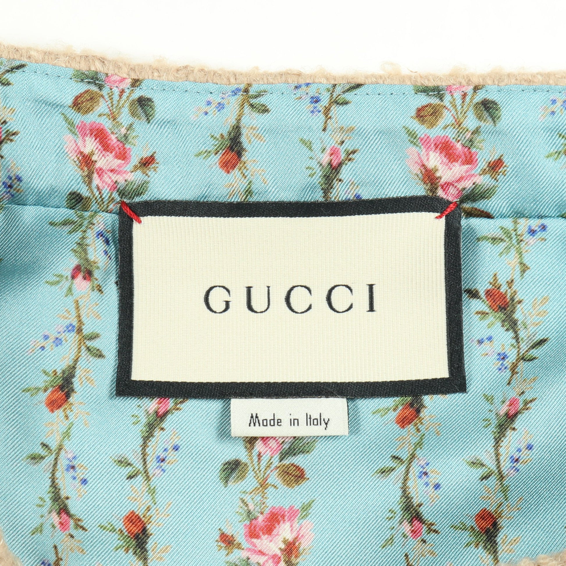 シェリーライン ツイード ラップスカート ウール ベージュ グッチ ボトムス GUCCI