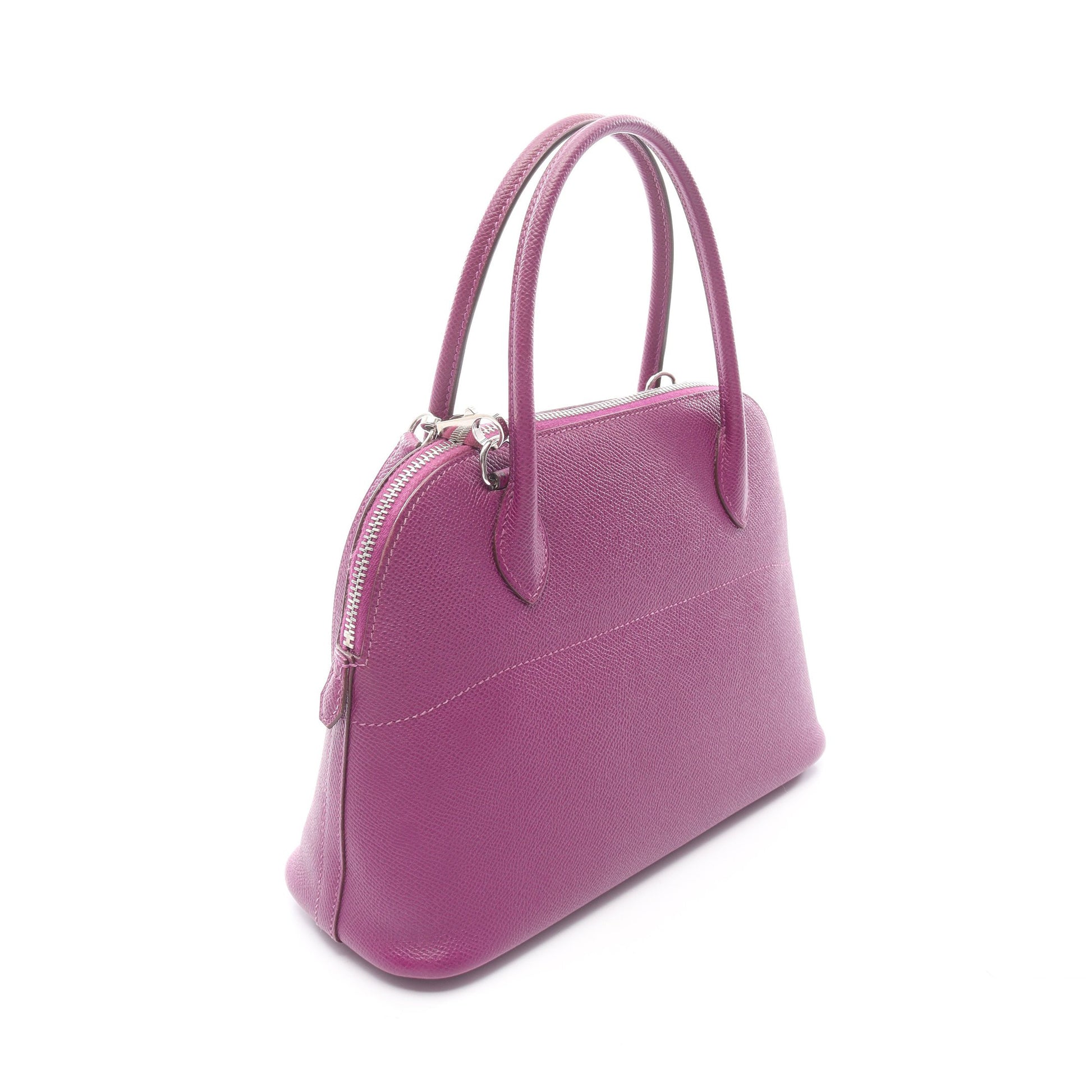 ボリード27 アネモネ ハンドバッグ ヴォーエプソン パープル シルバー金具 2WAY □R刻印 エルメス バッグ HERMES