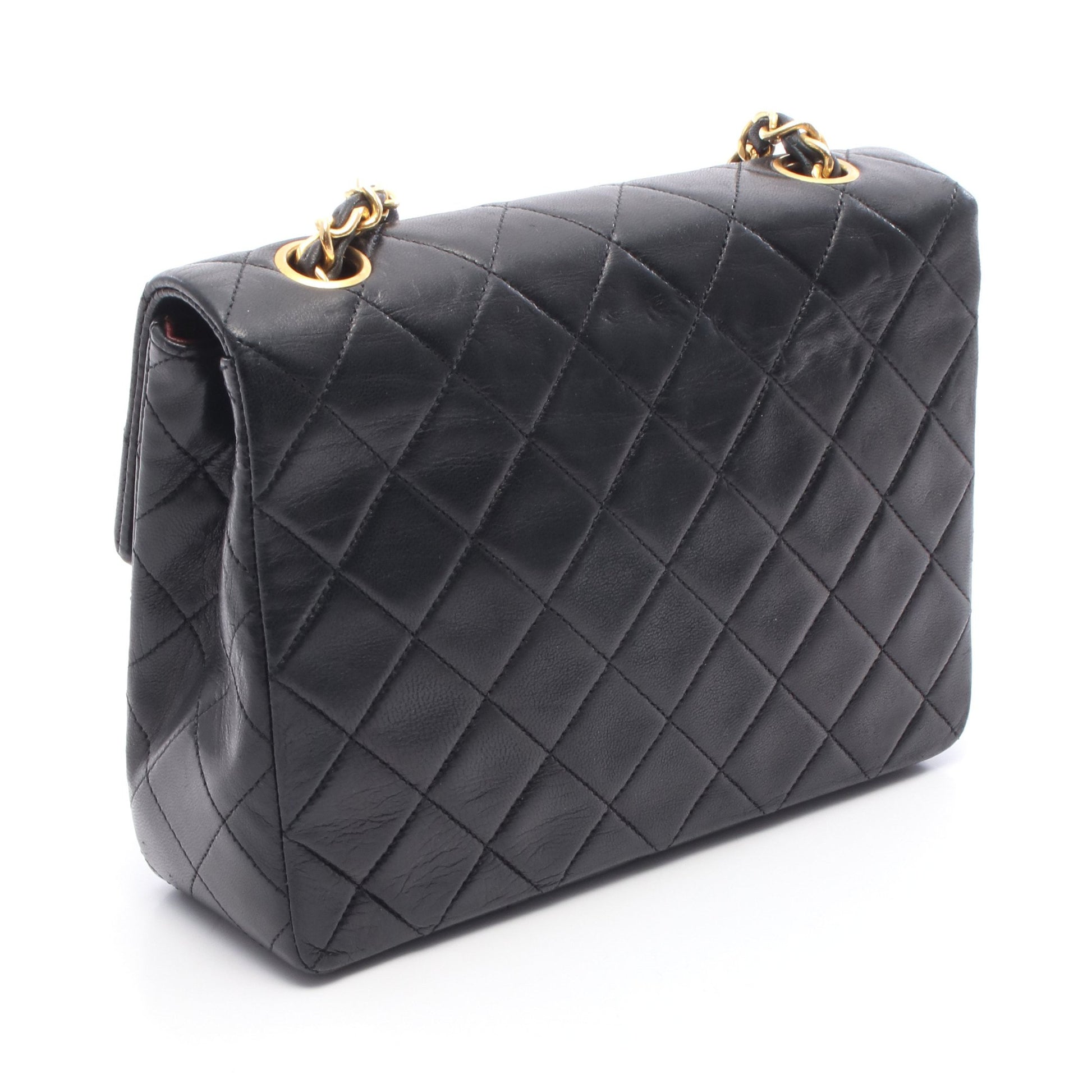 ミニマトラッセ20 チェーンショルダーバッグ ラムスキン ブラック ゴールド金具 シャネル バッグ CHANEL