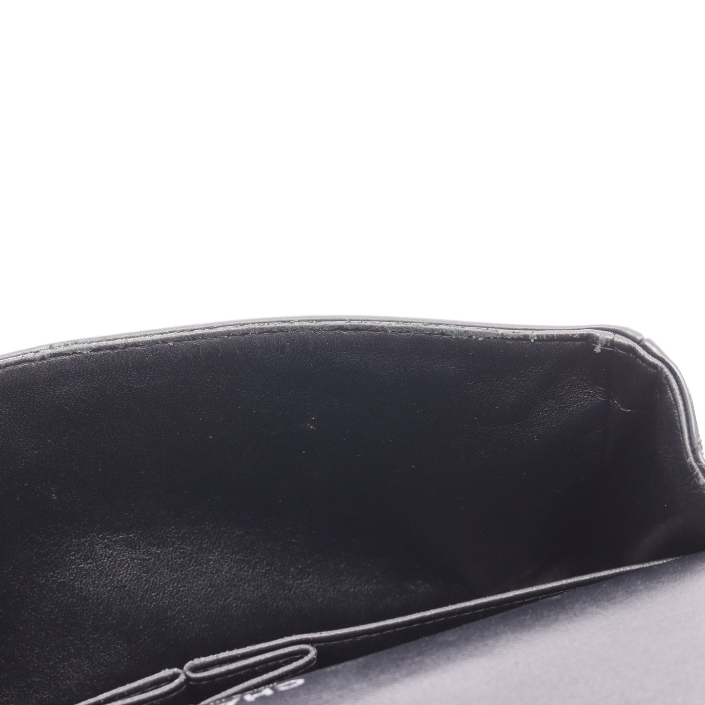 マトラッセ Wフラップ Wチェーンショルダーバッグ エナメルレザー ブラック シルバー金具 シャネル バッグ CHANEL