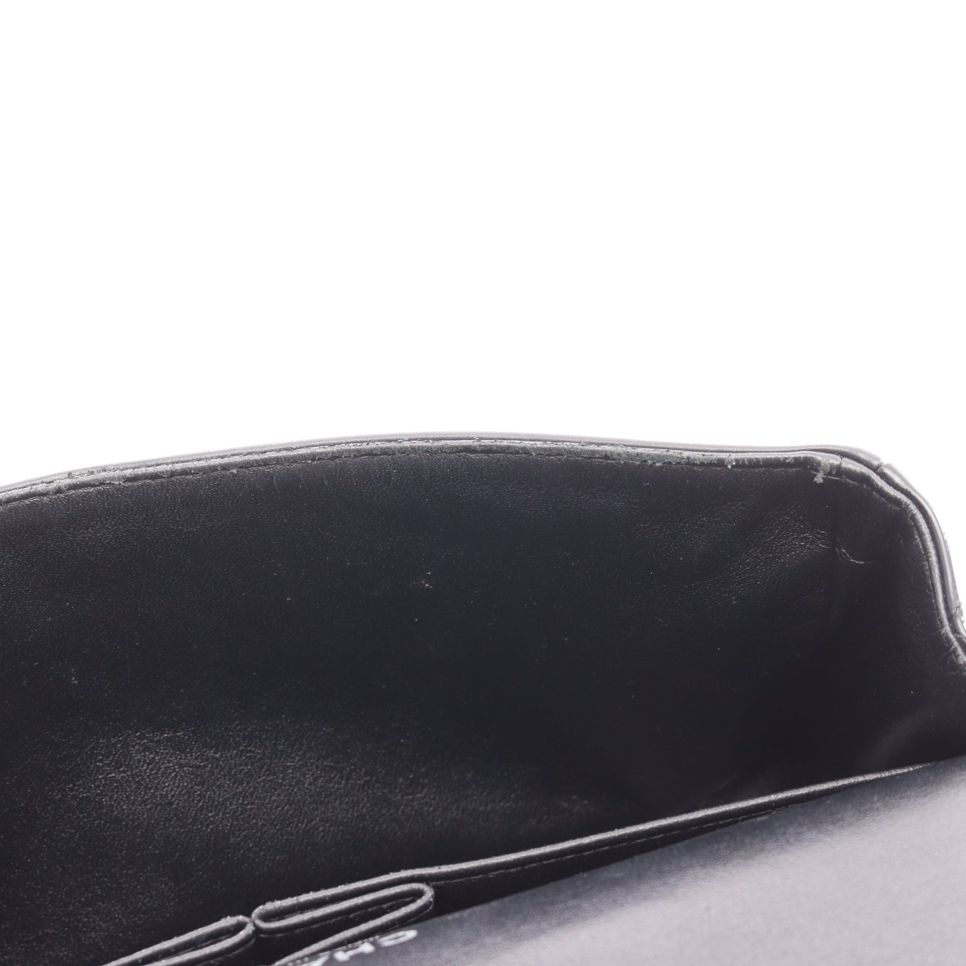 マトラッセ Wフラップ Wチェーンショルダーバッグ エナメルレザー ブラック シルバー金具 シャネル バッグ CHANEL