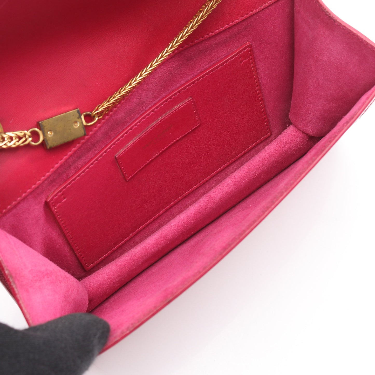 ベティ チェーンショルダーバッグ レザー ピンクパープル サンローランパリ バッグ SAINT LAURENT PARIS