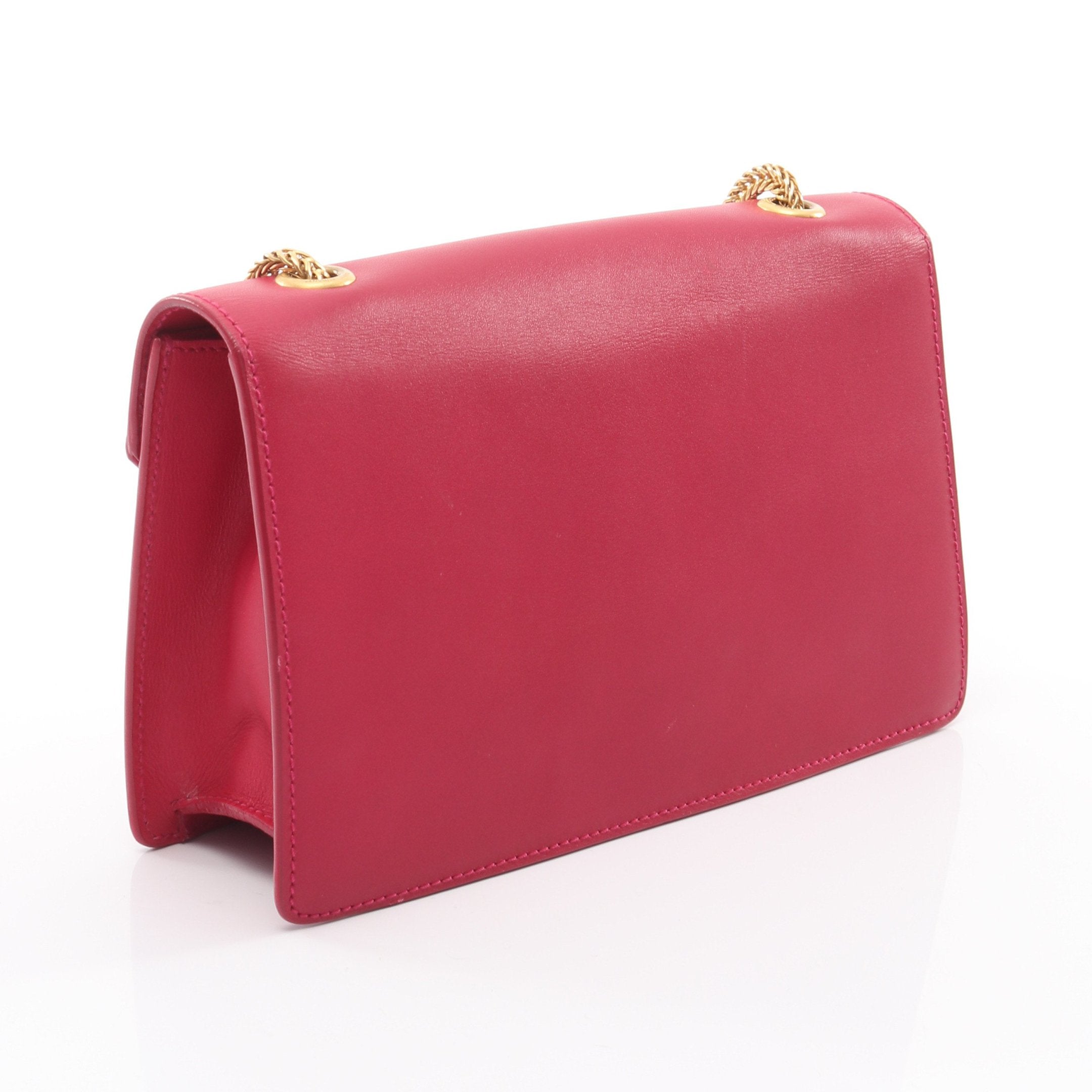 ベティ チェーンショルダーバッグ レザー ピンクパープル サンローラン