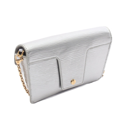 パドロック オンストラップ エピ チェーンショルダーバッグ レザー シルバー 2WAY ルイヴィトン バッグ LOUIS VUITTON