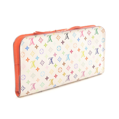 ポルトフォイユ アンソリット モノグラムマルチカラー ブロン オランジュ 二つ折り長財布 PVC ホワイト オレンジ ルイヴィトン 財布・小物 LOUIS VUITTON