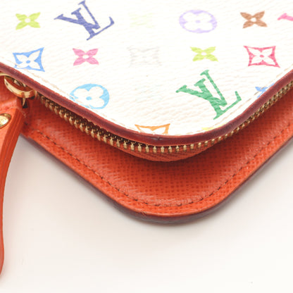 ポルトフォイユ アンソリット モノグラムマルチカラー ブロン オランジュ 二つ折り長財布 PVC ホワイト オレンジ ルイヴィトン 財布・小物 LOUIS VUITTON