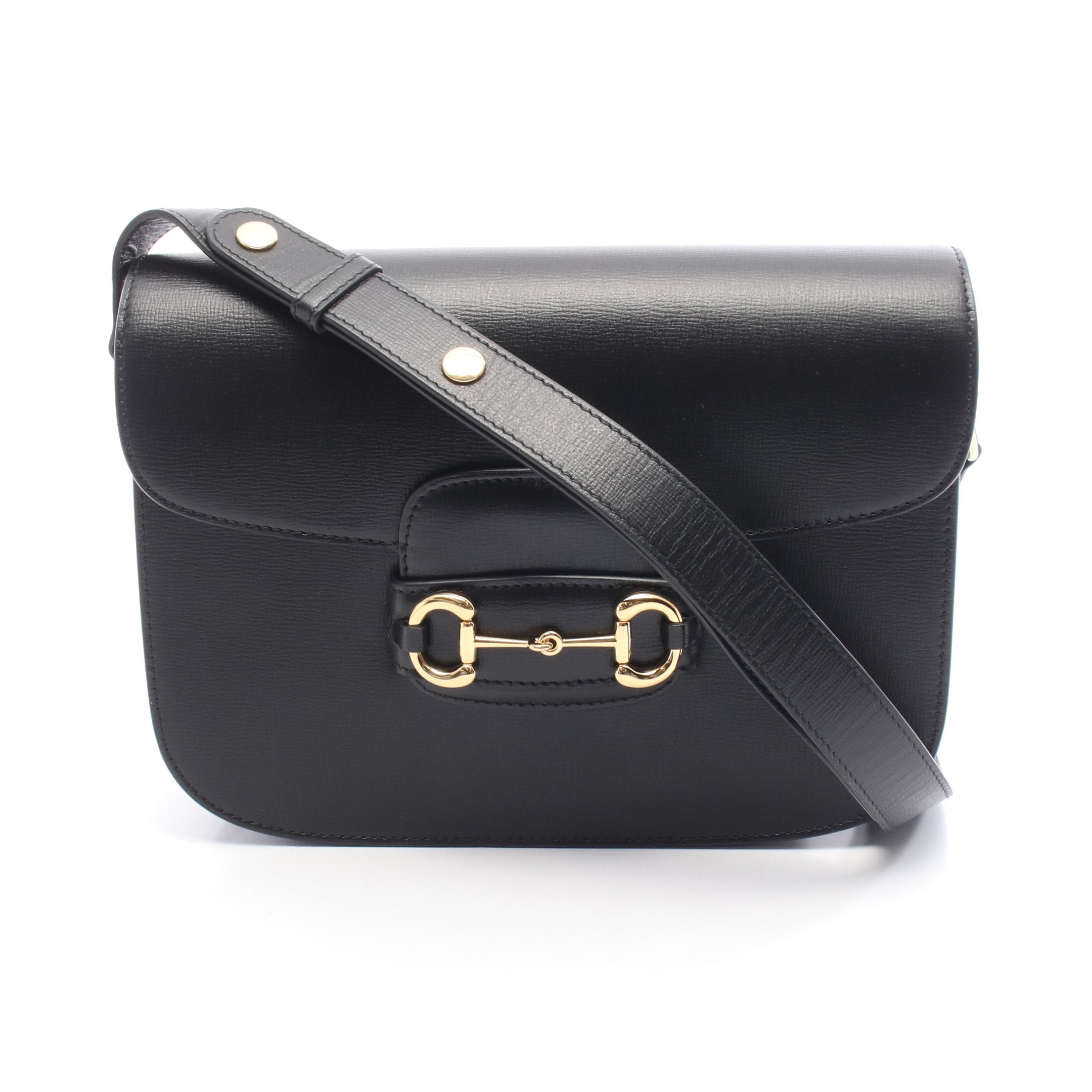 ホースビット 1955 ショルダーバッグ レザー ブラック グッチ – RECLO