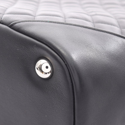 カンボンライン ラージ ショルダーバッグ トートバッグ ラムスキン ブラック シルバー金具 シャネル バッグ CHANEL