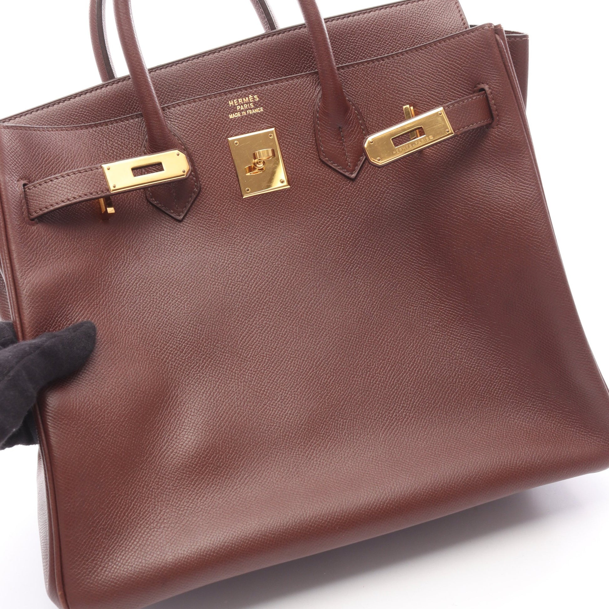 オータクロア32 マロンフォンセ ハンドバッグ クシュベル ブラウン ゴールド金具 ○Z刻印 エルメス バッグ HERMES