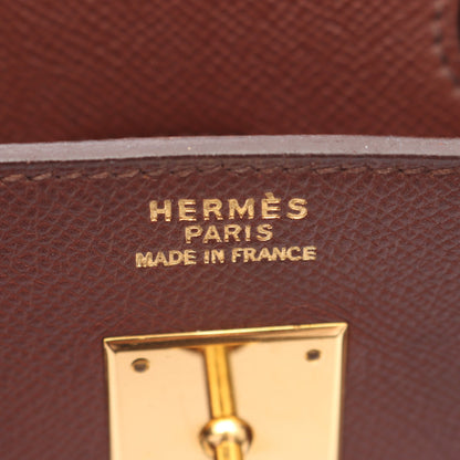 オータクロア32 マロンフォンセ ハンドバッグ クシュベル ブラウン ゴールド金具 ○Z刻印 エルメス バッグ HERMES