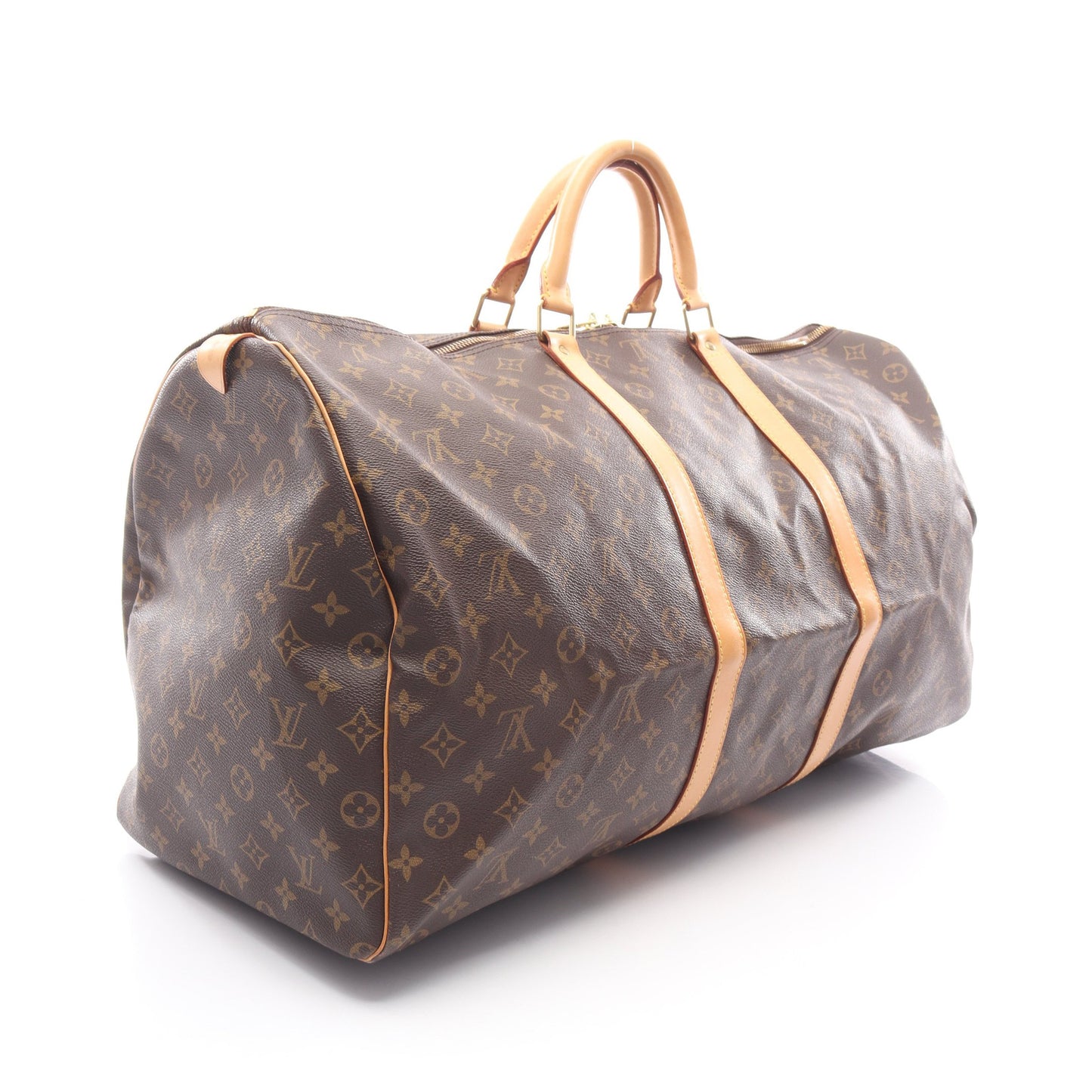 キーポル60 モノグラム ボストンバッグ PVC レザー ブラウン ルイヴィトン バッグ LOUIS VUITTON