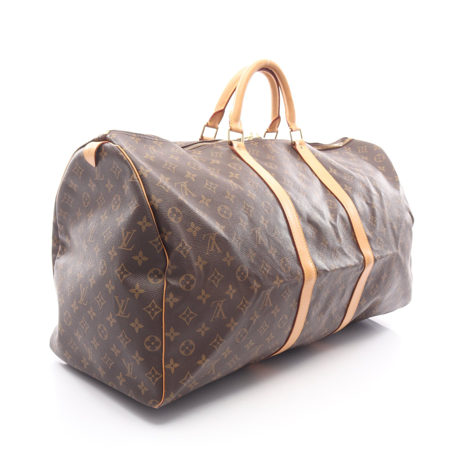 キーポル60 モノグラム ボストンバッグ PVC レザー ブラウン ルイヴィトン バッグ LOUIS VUITTON
