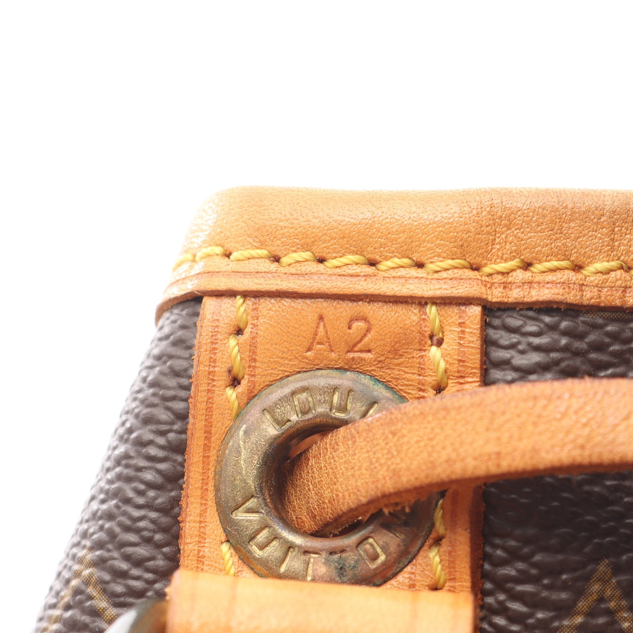 プチノエ モノグラム ショルダーバッグ PVC レザー ブラウン ルイ