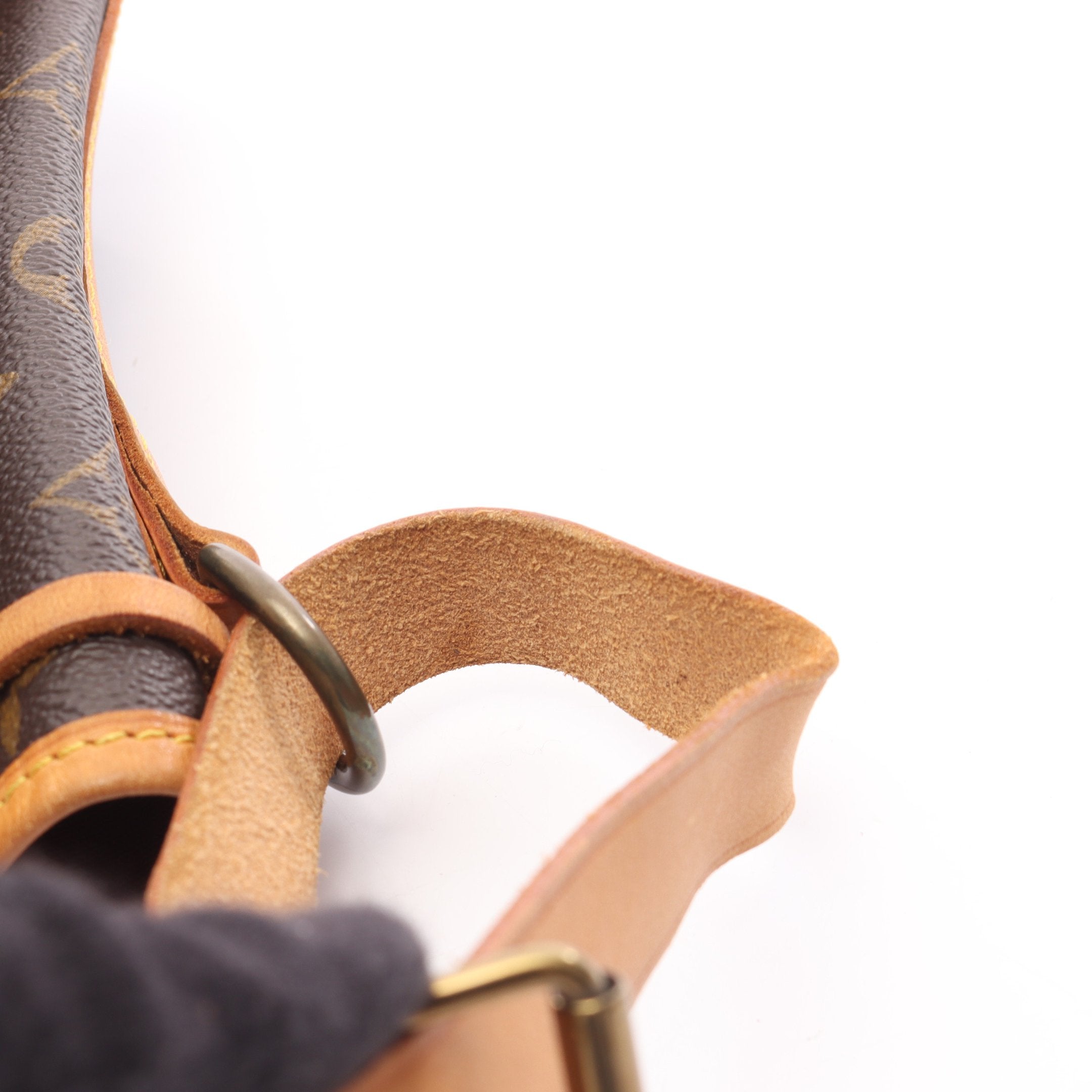 プチノエ モノグラム ショルダーバッグ PVC レザー ブラウン ルイ