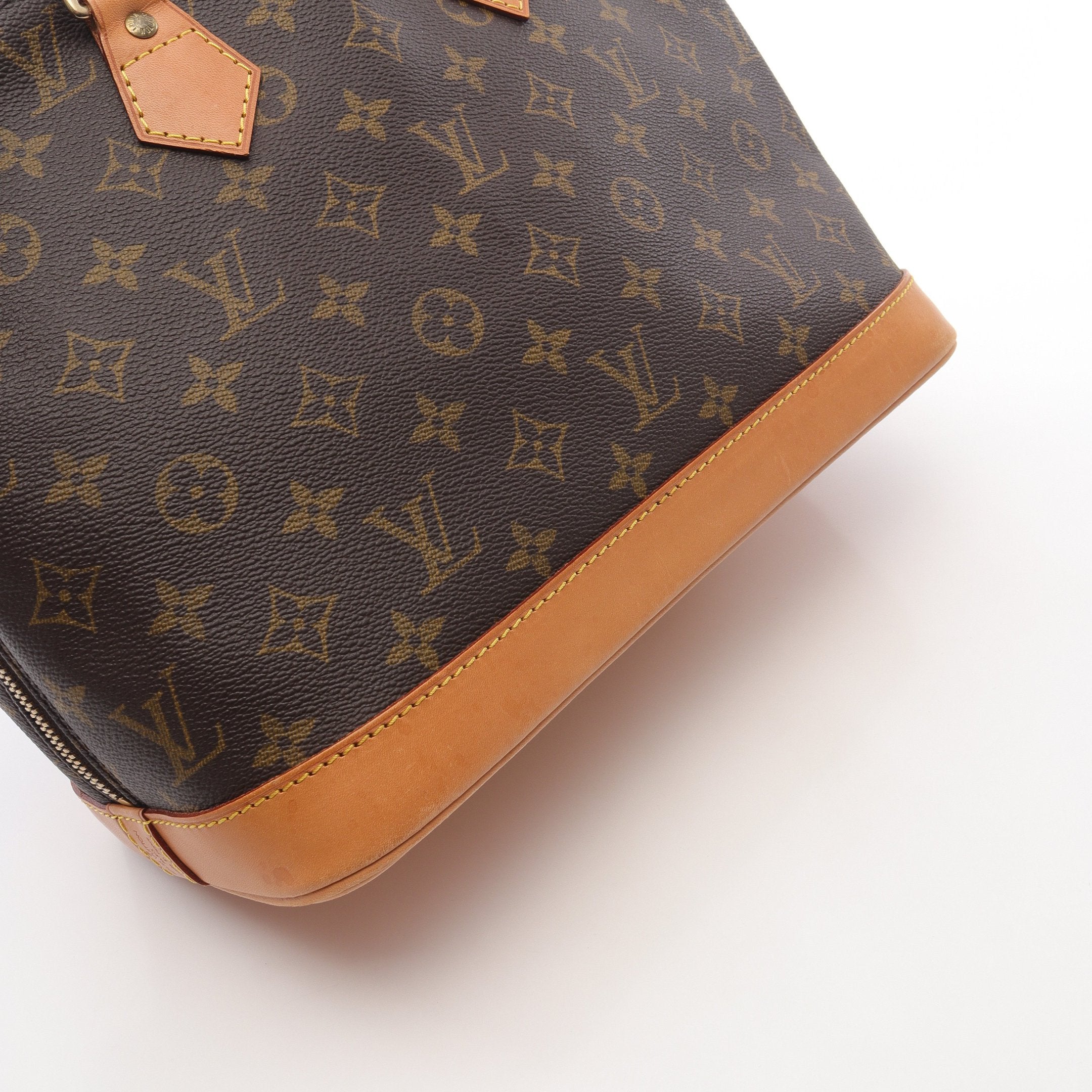 アルマPM モノグラム ハンドバッグ PVC レザー ブラウン ルイヴィトン