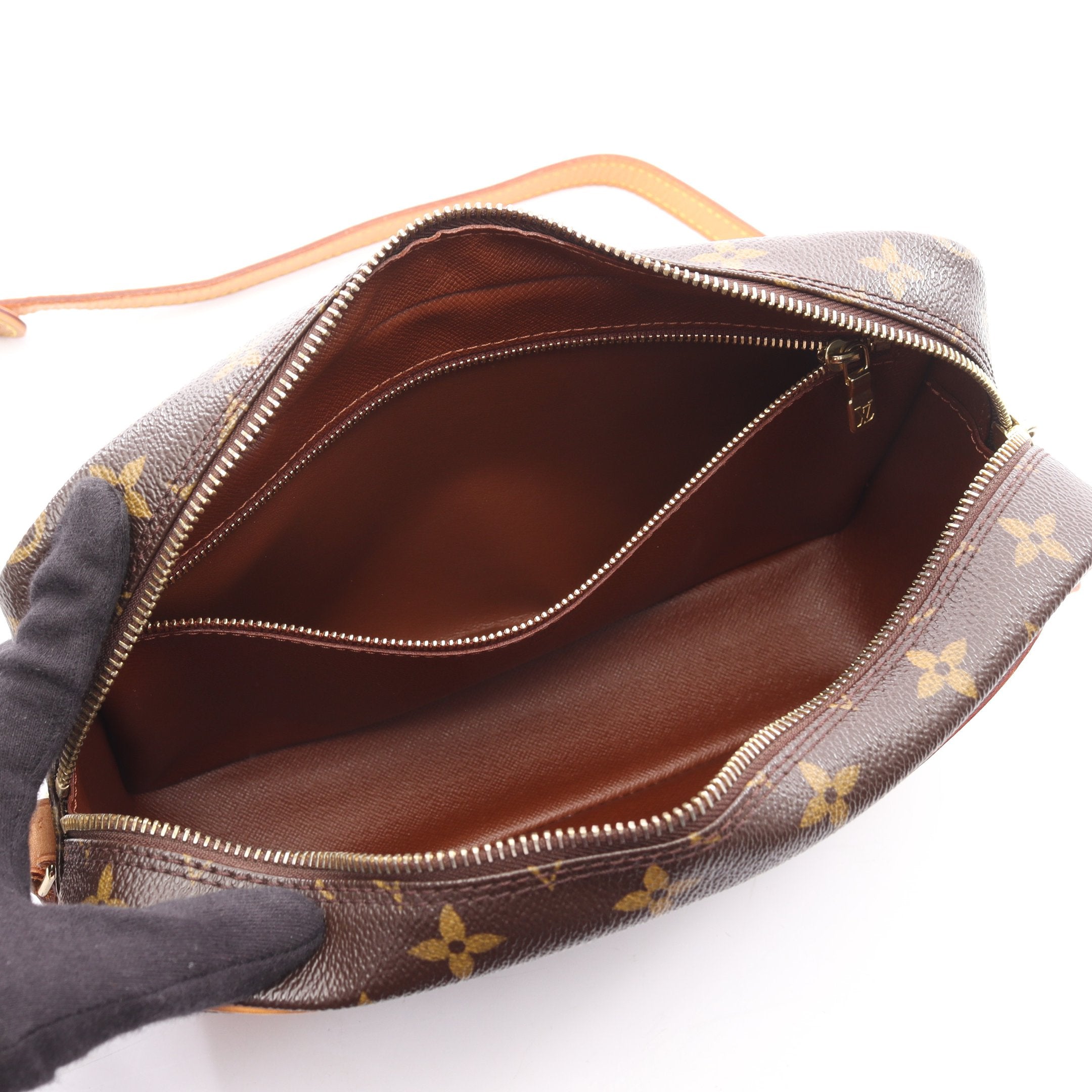 トロカデロ27 モノグラム ショルダーバッグ PVC レザー ブラウン ルイ