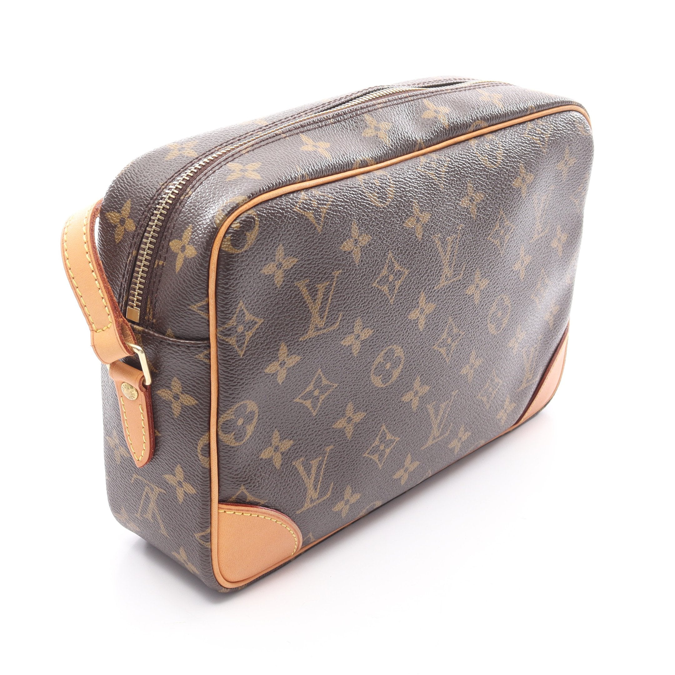 トロカデロ27 モノグラム ショルダーバッグ PVC レザー ブラウン ルイ