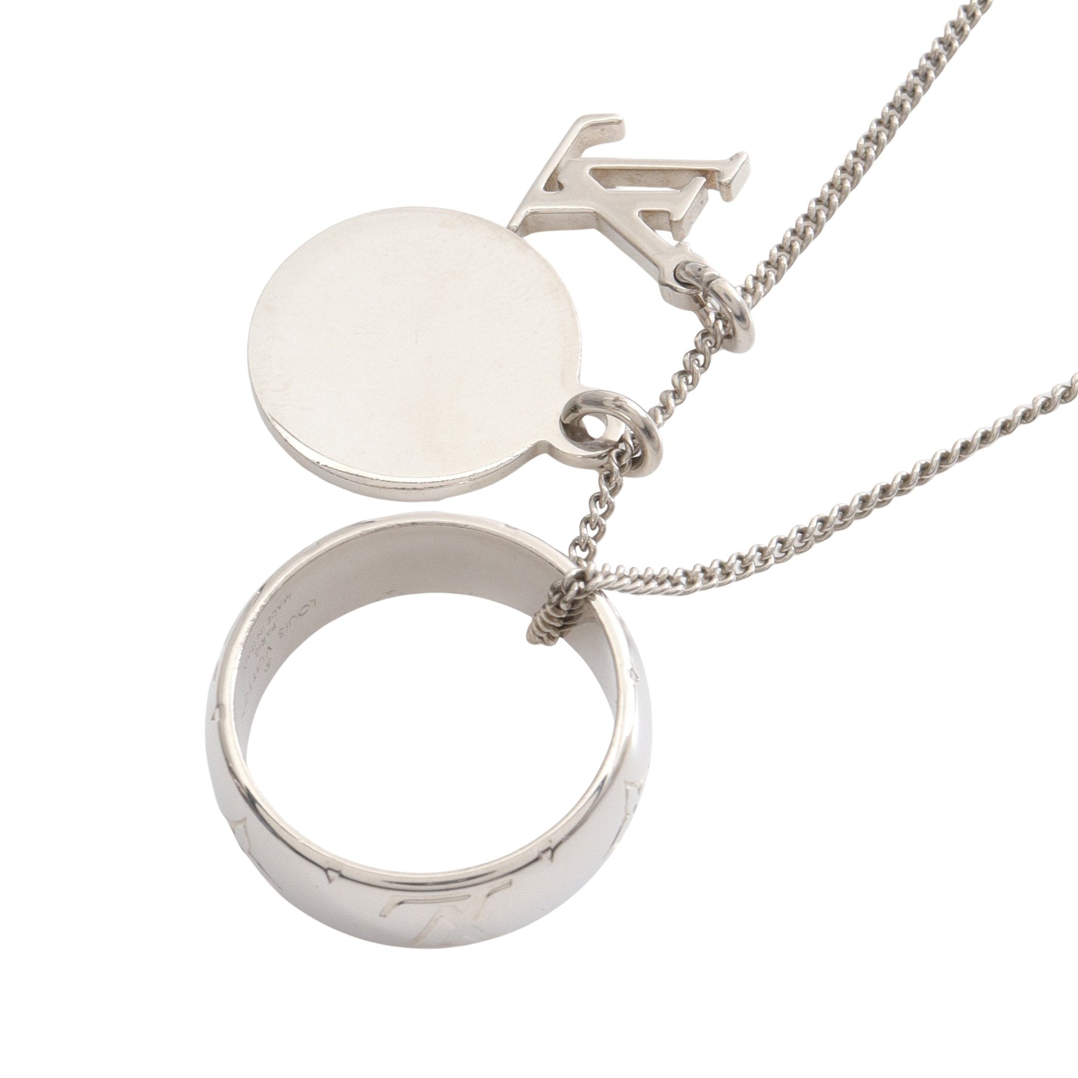 リングネックレス モノグラム ネックレス シルバー ルイヴィトン – RECLO