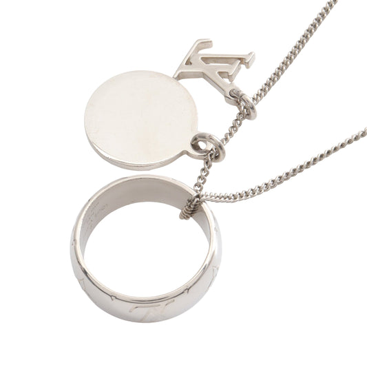 リングネックレス モノグラム ネックレス シルバー ルイヴィトン