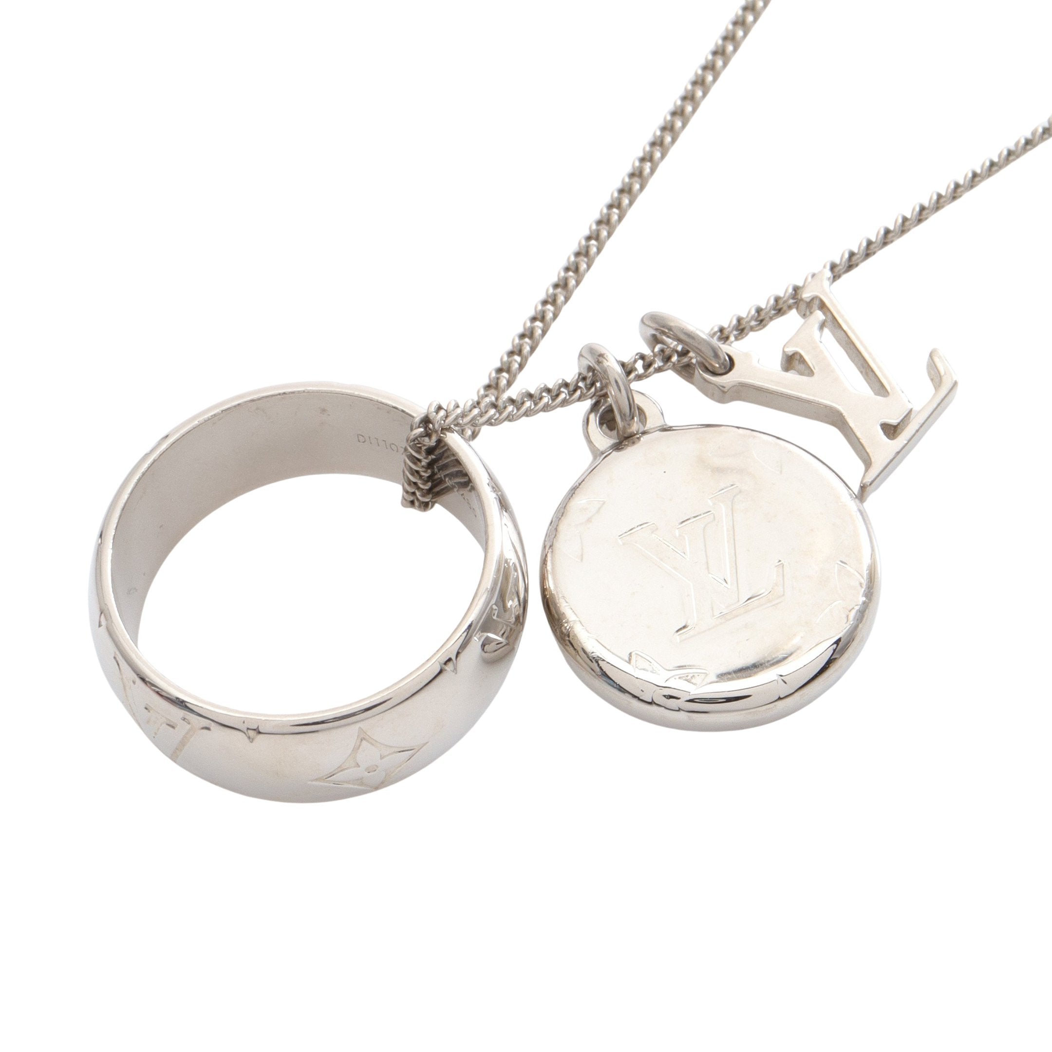 リングネックレス モノグラム ネックレス シルバー ルイヴィトン – RECLO