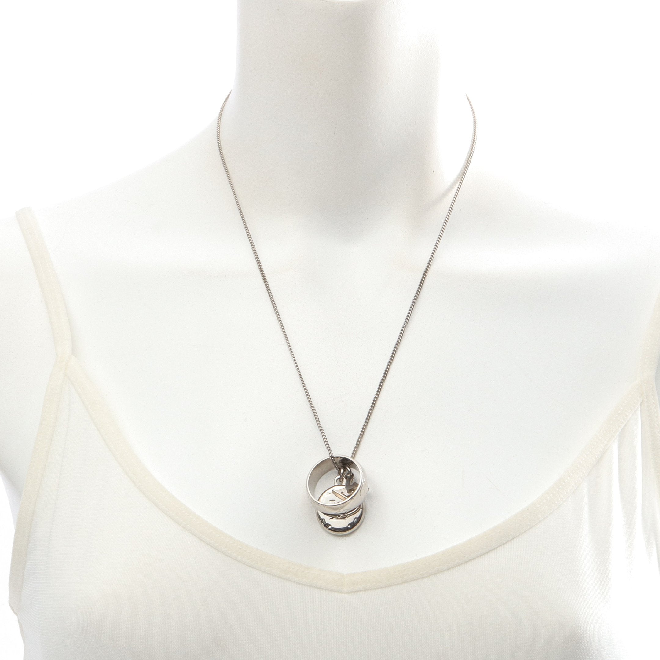 リングネックレス モノグラム ネックレス シルバー ルイヴィトン – RECLO