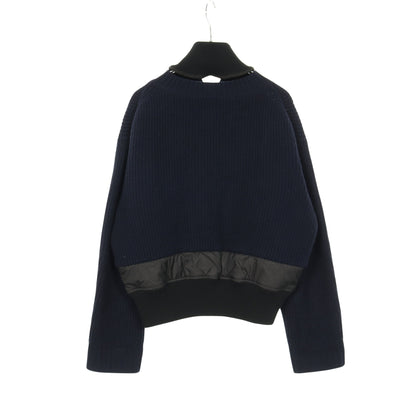 ブルゾン ボンバージャケット ウール ブラック ネイビー 切替 サカイ