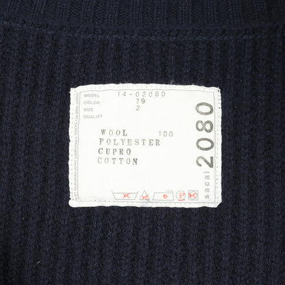 ブルゾン ボンバージャケット ウール ブラック ネイビー 切替 サカイ