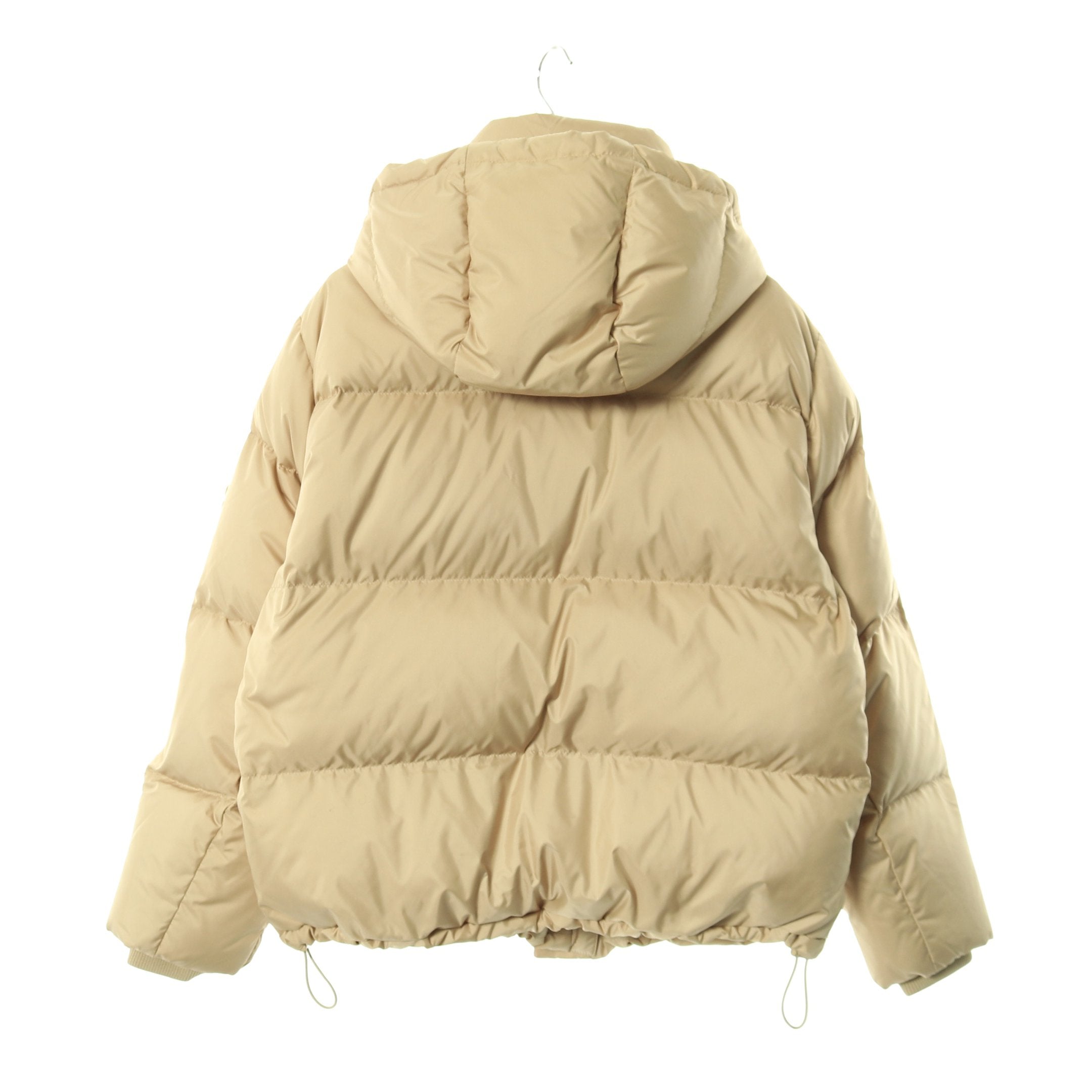 ショート ダウン パッファー ダウンジャケット ベージュ フード付き