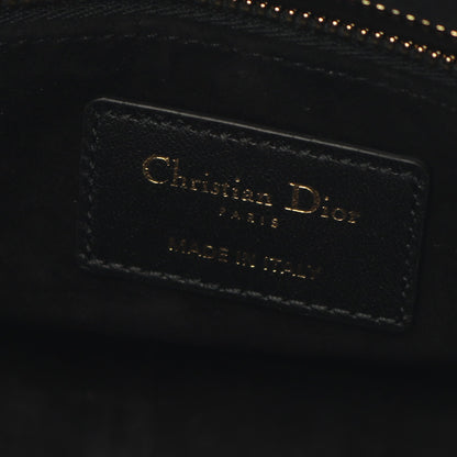 LADY DIOR MY ABCDIOR レディディオール スモール カナージュ ハンドバッグ レザー ブラック 2WAY クリスチャンディオール バッグ Christian Dior