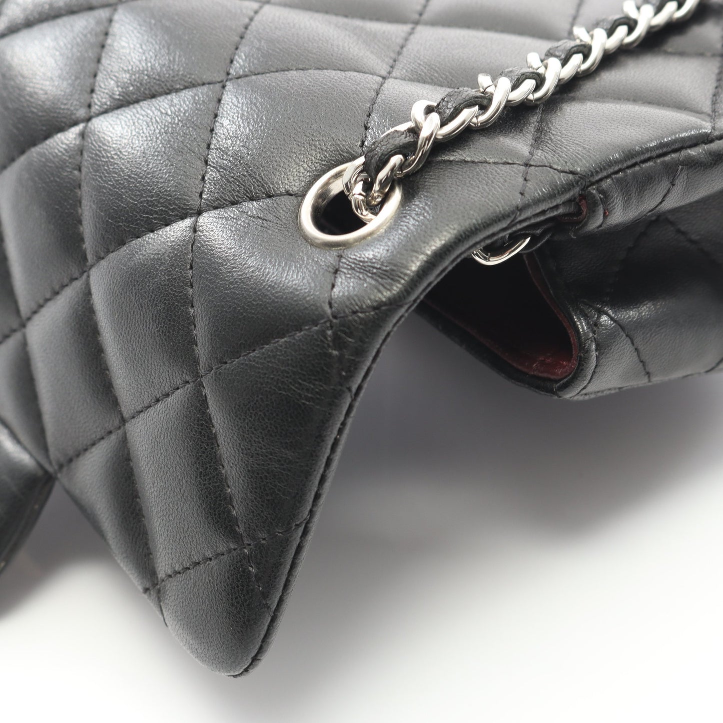 エクストラ ミニ マトラッセ チェーンショルダーバッグ ラムスキン ブラック シルバー金具 シャネル バッグ CHANEL