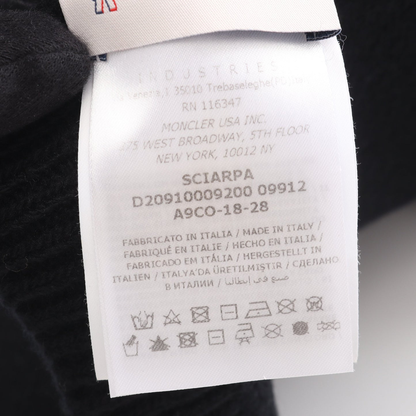 マフラー ウール ブラック モンクレール 財布・小物 MONCLER