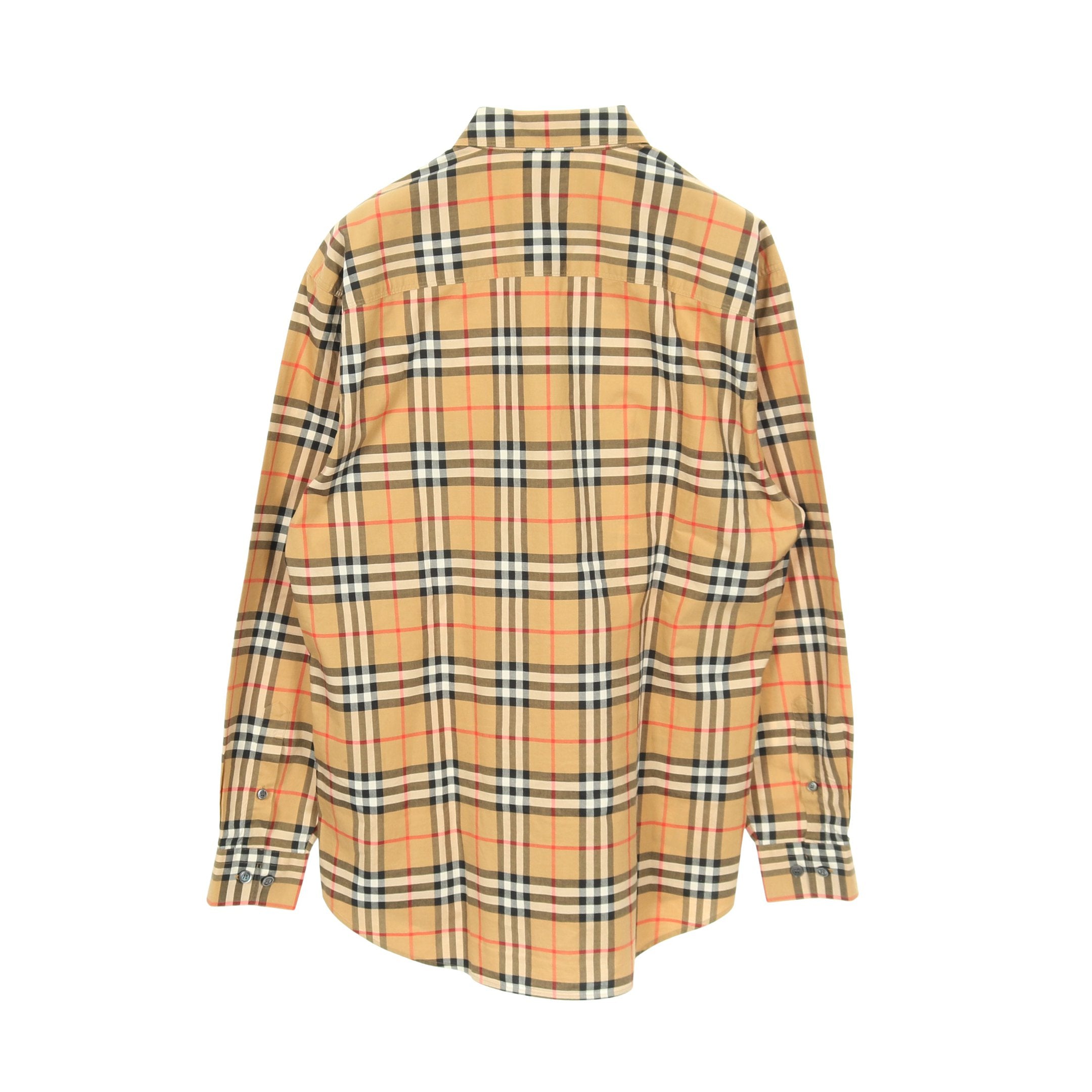 ノバチェック シャツ ボタンダウン 長袖 コットン ブラウン マルチ