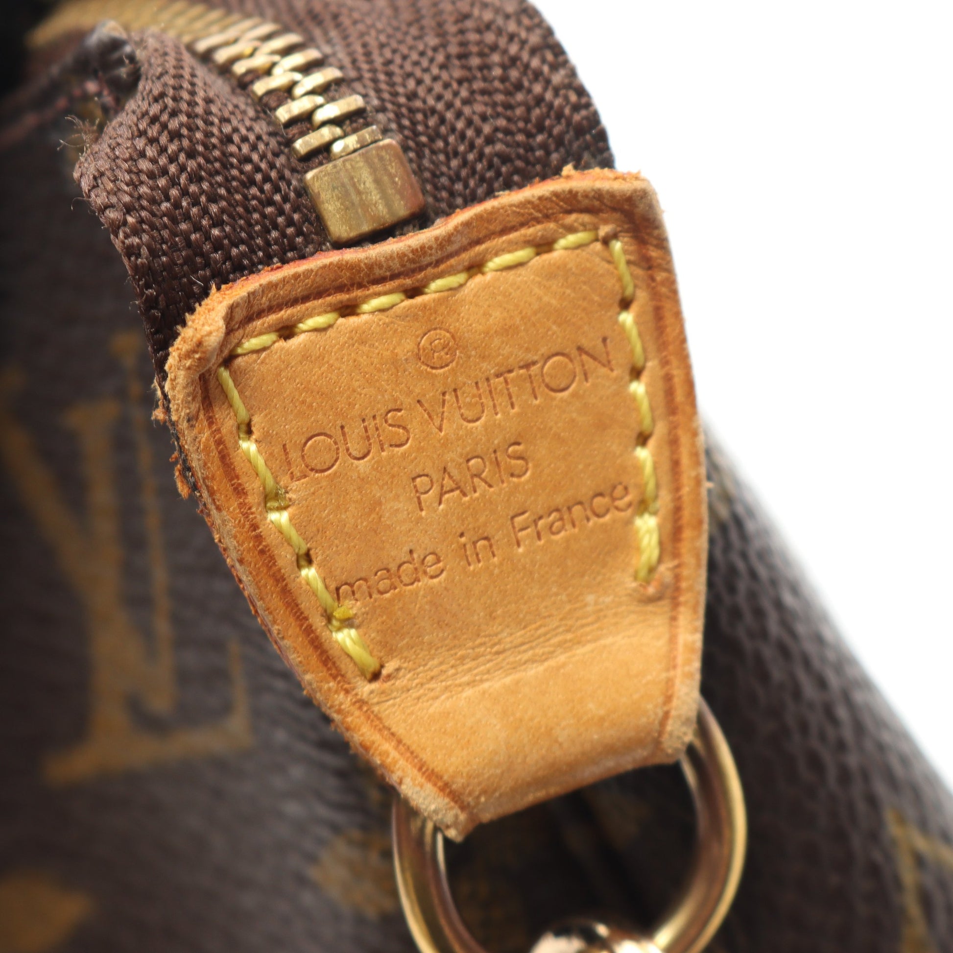 ポシェットアクセソワール モノグラム ハンドバッグ PVC レザー ブラウン ルイヴィトン バッグ LOUIS VUITTON