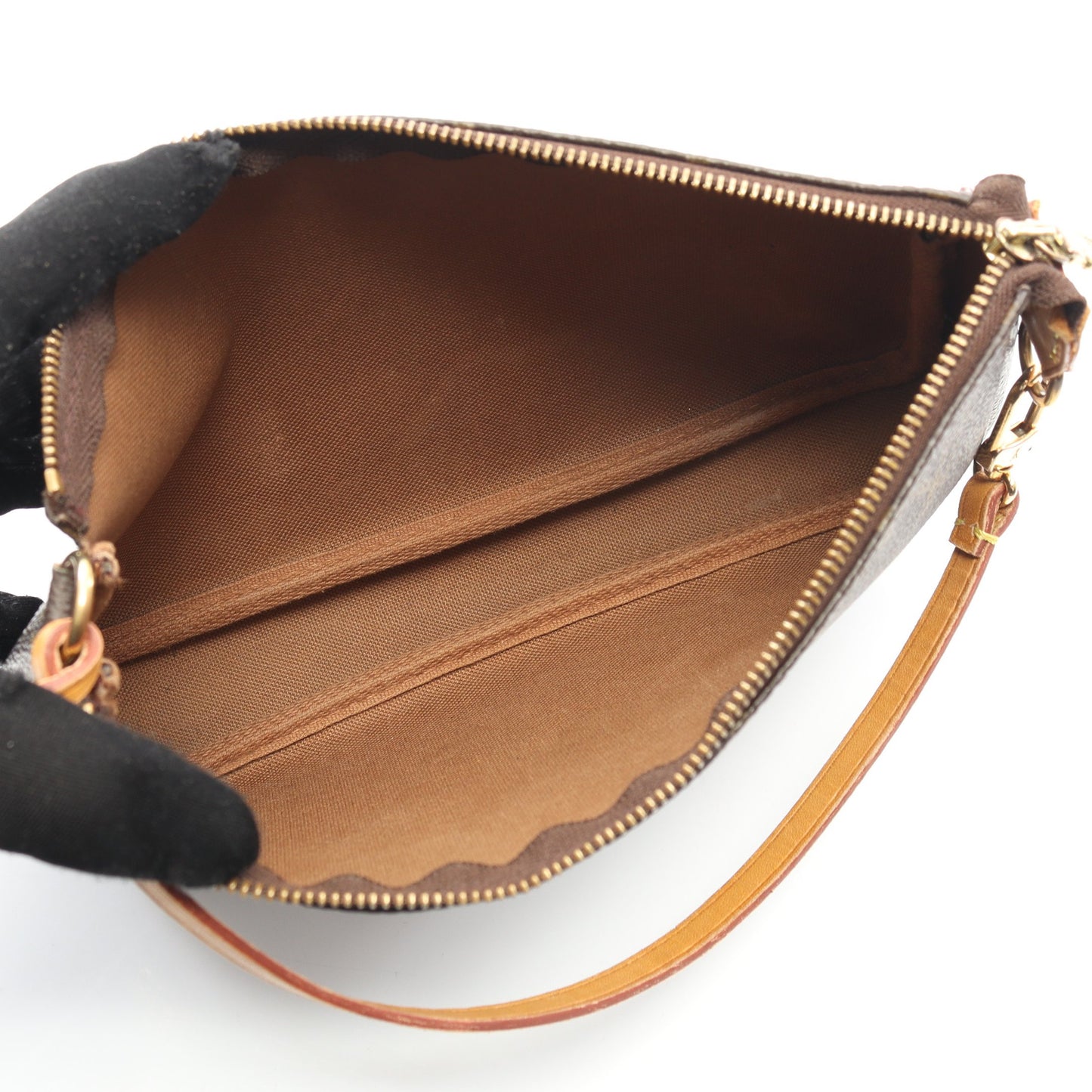 ポシェットアクセソワール モノグラム ハンドバッグ PVC レザー ブラウン ルイヴィトン バッグ LOUIS VUITTON