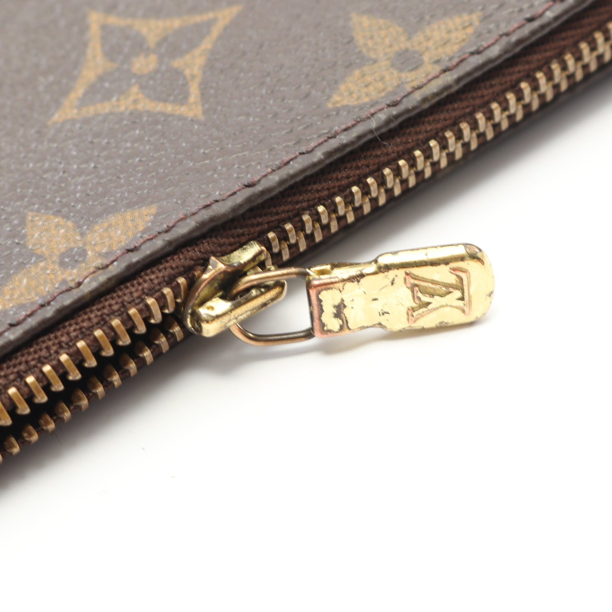 ポシェットアクセソワール モノグラム ハンドバッグ PVC レザー ブラウン ルイヴィトン バッグ LOUIS VUITTON
